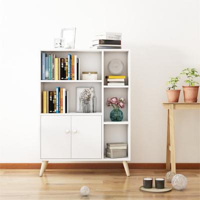 China Bookcase Modern Single Shelf Wooden Floor Cabinet New Design for sale