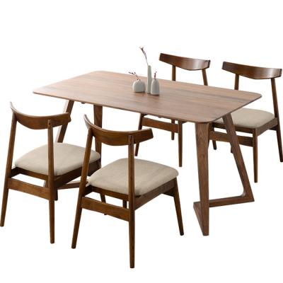 China Dining room set solid wood dining table and chairs for sale