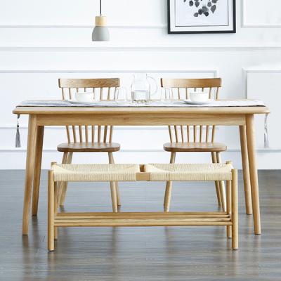 China Modern Solid Wood Solid Wood Dining Table and Chairs Northern Europe Design for sale