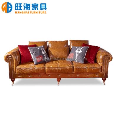 China Chesterfield SOFA 2018New Style Genuine Leather Chesterfield Sofa Design World Fashionable Color 1638 for sale