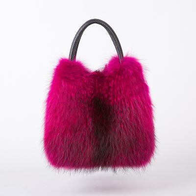 China Other High Quality Women Handbags Genuine Fox Fur Tote Purse Fashion Real Fur Bags For Sale for sale