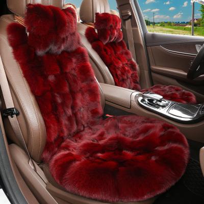 China Wholesale Fox Fur Fluffy Soft Cushion Covers Universal Real Fur Chair Cushion Front Cushion Cover for sale