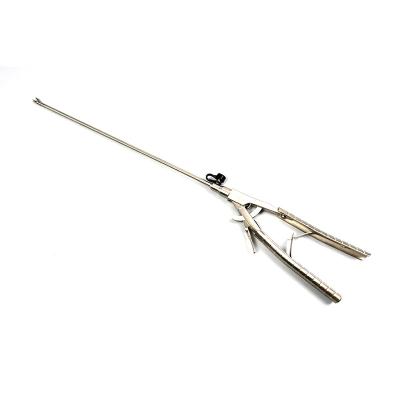 China Laparoscopic Reusable Laparoscopic Needle Holder Stainless Steel Needle Holder V Type With Curved And Straight Tip for sale