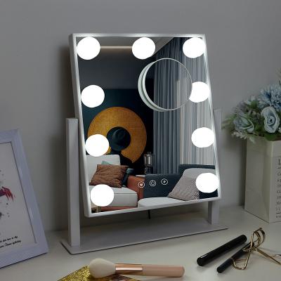 China Wholesale Small Lighted Make Up Mirror With Lights Hollywood Vanity LED Makeup Mirror for sale