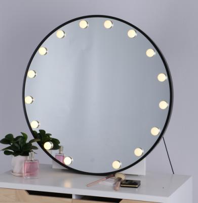 China Large Lighted Round Bath Mirror Led Smart Vanity Mirror For Bathroom for sale