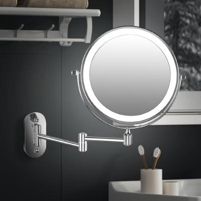 China 1X/10X Magnification3 Color Lights Touch Screen Dimmable 360 ​​Swivel 8 Inch Extendable Bathroom Mirror for sale