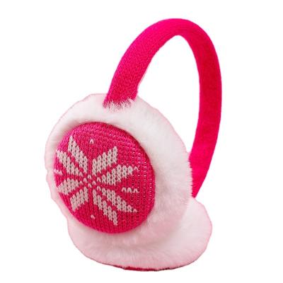 China Winter Warmer Soft Feeling Knitted Plush Earmuffs Ear Fleece Protective Ear Muffs For Kids for sale