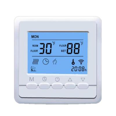 China Modern Weekly Digital LCD Programmable Display Popular Heating 5+2 Temperature Controller Regulator Thermostat for sale