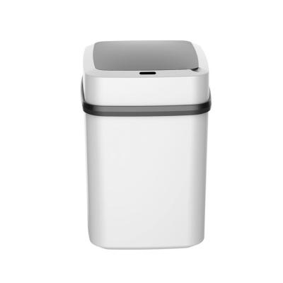 China Stocked 13L Smart Trash Can With Cover For Living Room Kitchen Bedroom Dustbin Garbage Can Bin 3 Mold Lid-opening for sale