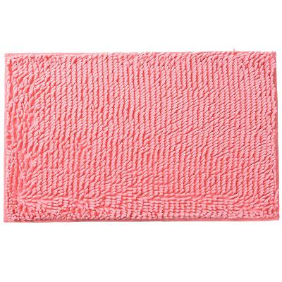 China Washable Quick Dry Bathroom Mat Thick Soft Absorbent Chenille Rubber Backing Machine Washable Rugs for Shower Floor for sale