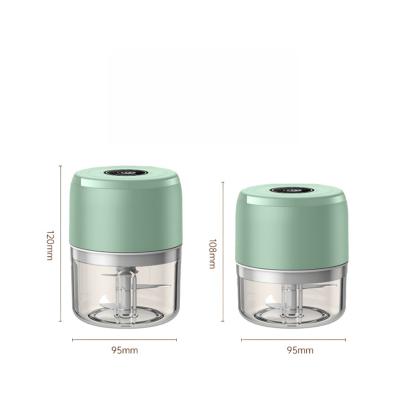 China Cordless Electric Masher Garlic Grinder Wireless Mini Crusher Chopper USB Charging Shredder with Dual Cups And Dual Blades for sale