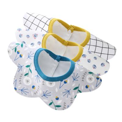 China 6 Layers Antibacterial Cotton Gauze Pure Towel Saliva 360 Degree Rotating Petals Cotton Bibs For Baby for sale