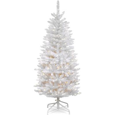 China Beautiful Slim 7Ft/210cm Artificial Christmas Tree, White, Includes Stand (Lights Not Included, Lights Customization Accepted) for sale