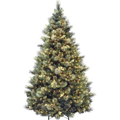 China Beautiful 7Ft artificial Christmas tree, assembled with pine cones, includes stand (lights not included-customization allowed) for sale