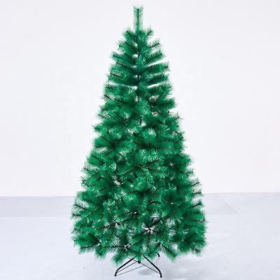 China Fashionable Ready to Ship Manufacturer Wholesale 210cm/7ft Needle Pine Green Artificial Christmas Tree for Decoration for sale