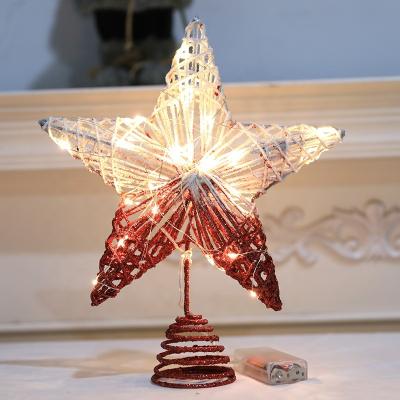 China Trendy Star Christmas Tree Topper with Lights, Rustic High End Christmas Decoration for sale