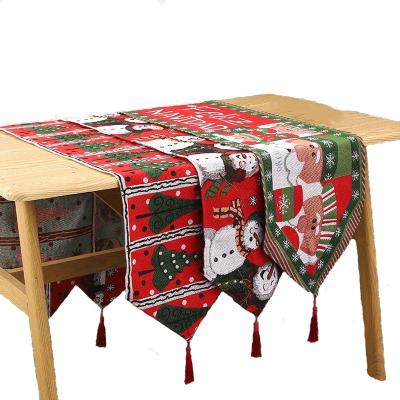 China Festival Stuff 2022 Hot Selling Knit Cloth Christmas Table Runner For Year Natale Navidad (Christmas Ornaments Decorations New 180cm. L x 35cm. W) for sale