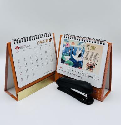 China Table Calendar Fashion New Design Customization Spiral Desk Calendar Planner Printing 2023 for sale