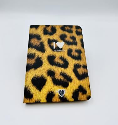 China Custom Hardcover Leopard Pattern A6 Style Fashionable Hardcover Notebook for sale