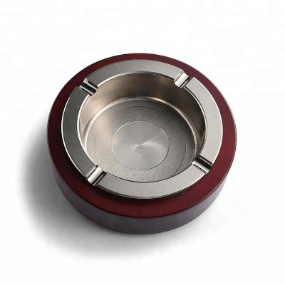 China Eco Friendly Covered Tabletop Ashtrays , Office Retro Ashtrays 3D Surface Design for sale