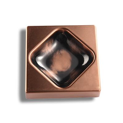 China Portable Vintage Cigarette Ashtray For Home Square Simple Design for sale