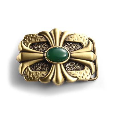 China High Grade Metallic Jade Belt Buckle / Bag Metal Buckle Logo Engraved for sale