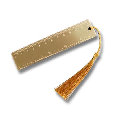 China Portable Retro Custom Brass Bookmarks Small Copper Ruler / Tool Scale Design for sale