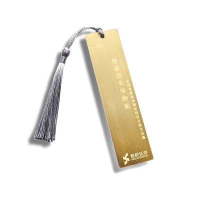 China Corrosion Resistance Engraved Metal Bookmark Birthday Gifts Gold Plated for sale