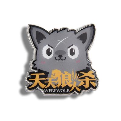 China Cartoon Wolf Epoxy Metal Promotional Fridge Magnets As Souvenir Items for sale