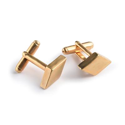 China Custom Made Wedding Party Cufflinks , Square Gold Plated Cufflinks For Men for sale