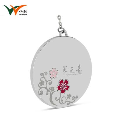 China Modern Decorative Compact Mirrors , Metal Pocket Mirror As Promotional Gifts for sale