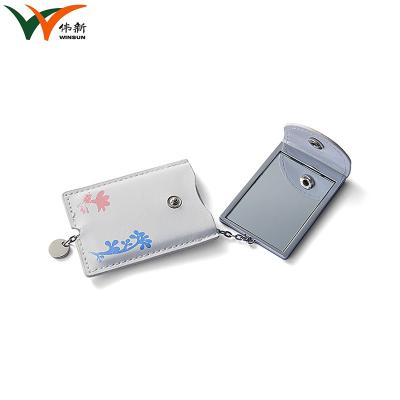 China Customized personalized square pocket makeup compact metal mirror for sale