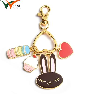 China Porta-chaves feita sob encomenda por atacado/keychain bonito do metal dos desenhos animados do gato à venda