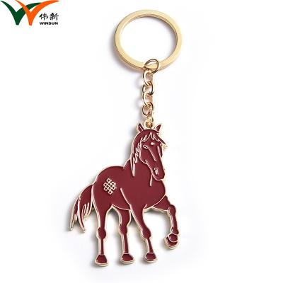 China A porta-chaves personalizada da lembrança/carimbou a forma do cavalo de Keychain do metal à venda