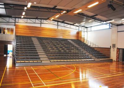 China Retractable Football Stadium Bleachers / Customized Indoor Gym Bleachers 500MM Seat Center for sale