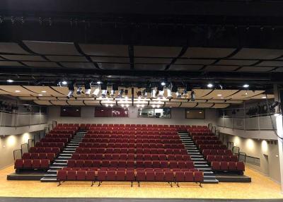 China Auditorium Retractable Indoor Bleachers Steel Frame For Gymnasiums Theater Seating for sale