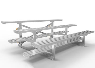 China Pneumatic Wheels Outdoor Bleacher Seating Single / Double Foot Plank Easy Assembly for sale