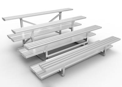 China Anodized Outdoor Aluminum Bleachers Seat 150mm Riser Height With Double Foot Planks for sale