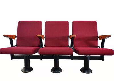 China Performing Arts Center Fabric Upholstered Fixed Seating With Timber Backrest for sale