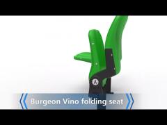 PLastic Floor Mounted Folding Stadium Chairs With Armrest