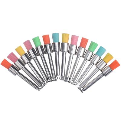 China Dental Regional High Quality Best Price Dental Disposable Polishing Flat Brush Nylon Polishing Brush for sale