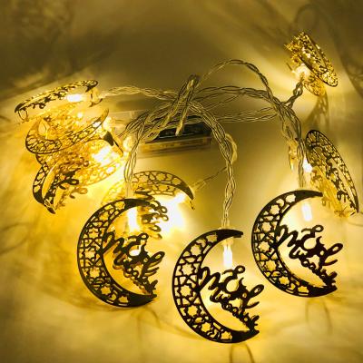 China Colorful LED String Light 1.65M 3M Moon Castle Star Palace Ramadan Lights Ramadan Eid Mubarak Lamp String Led Iron for sale