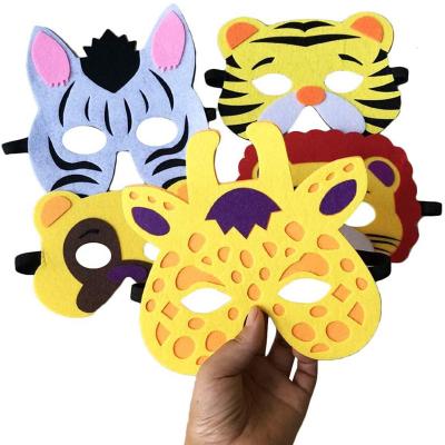 China Mask Decoration Birthday Gifts Cosplay Halloween Children's Mask Forest Friends Felt Animal Masks Dress Up Gifts Mask- for sale