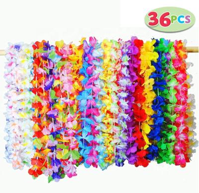 China 36 Handmade Counts Luau Parties Hawaiian Tropical Themed Events Birthdays Baby Showers Gifts Flower Leis for sale