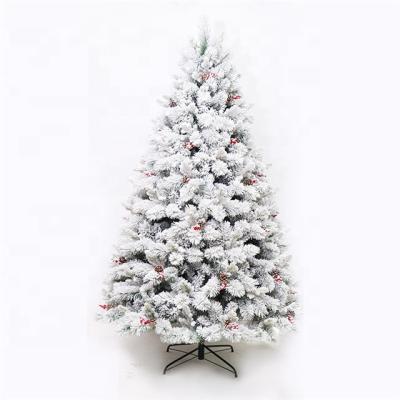 China High Grade White Simulation Christmas Decorations Christamas Tree Decoration Artificial Snow Encrypting Floating PE Needle and Tree Pine Christmas Tree for sale