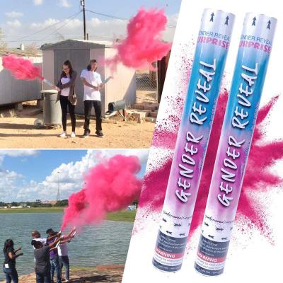 China Non-Toxic Gender Reveal Colorful Confetti Sprinkle Gun 100% Biodegradable Gender Display Decoration Gender Reveal Smoke Bomb for sale