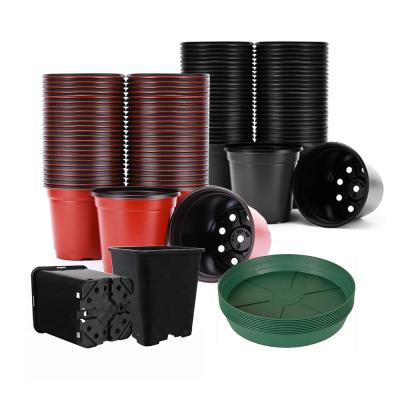 China Mediterranean Plant Wholesale Biodegradable Soft Plastic Flower Pots Black Plant 5 10 15 20 25 30 Gallon for sale