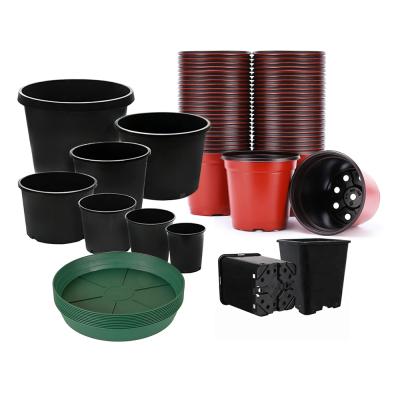 China Wholesale 4 6 Inch Mediterranean Compostable Plastic Soft Black Plant Garden Flower Pots Cheap Price for sale