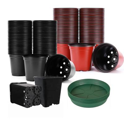 China SINOWELL Mediterranean Round Square Plastic Hydroponic Plants Flower Pots Wholesale Cheap Price for sale