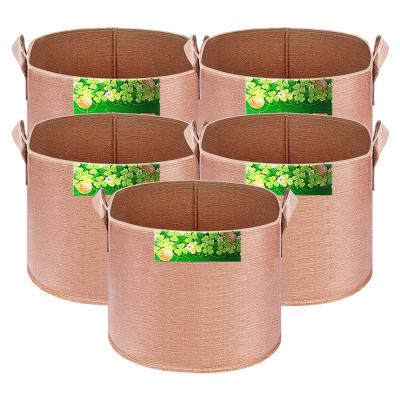 China Hot Selling Nonwoven Fabric Hydroponic Mushroom Felt Potato Plant Grow Pot Nonwoven Bags 5 10 15 20 50 100 200 Pallon for sale